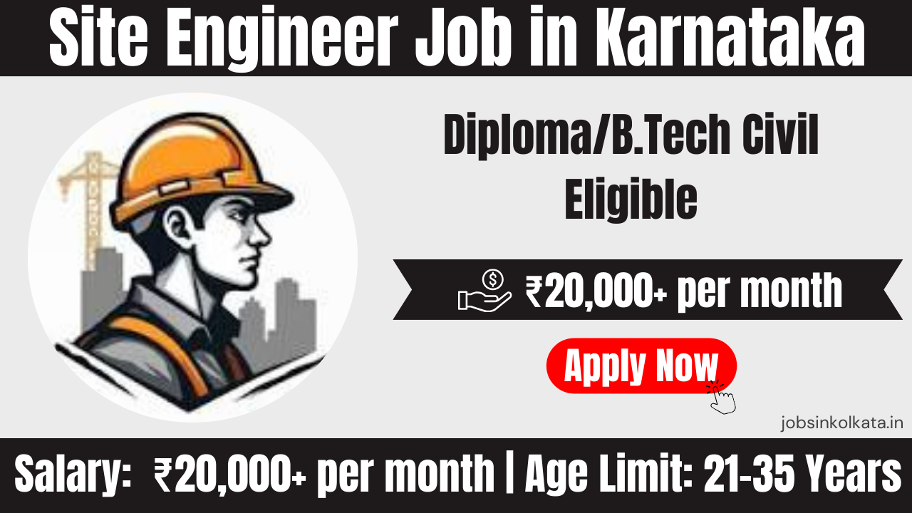 Site Engineer Job in Karnataka | Diploma/B.Tech Civil | Salary ₹16,500 – ₹20,000+ | Food & Accommodation Provided Logo