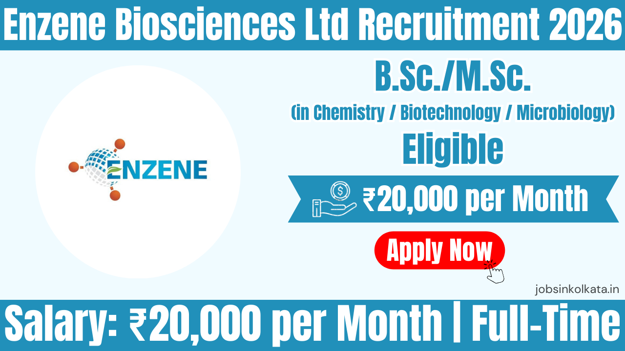 Enzene Biosciences Ltd NAPS Apprentice Recruitment 2026 | BSc Chemistry, Microbiology & Biotechnology Jobs in Chakan | ₹20,000 In-Hand Stipend