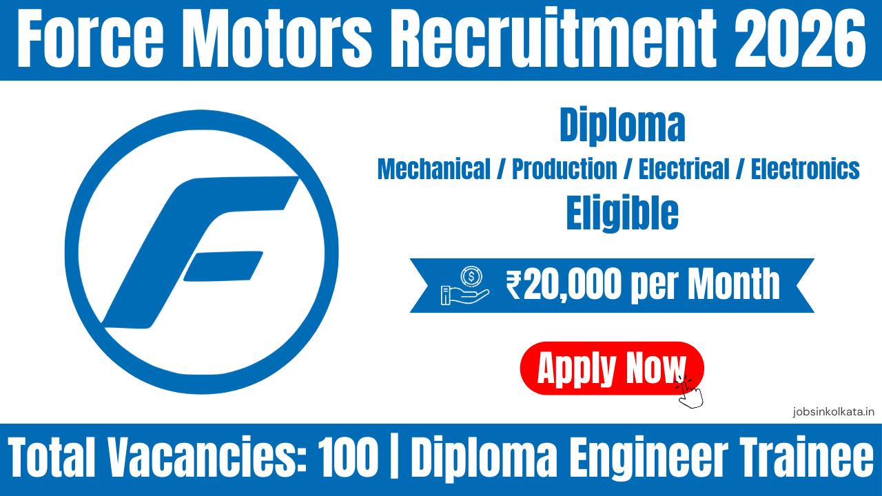 Force Motors Recruitment 2026 – Diploma Engineer Trainee Job in Indore | Salary ₹20,000