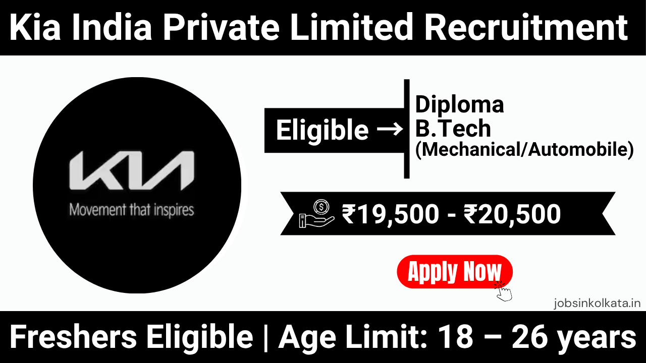 Kia India Recruitment 2026 – NAPS Trainee Jobs for Diploma & B.Tech | Salary up to ₹20,500
