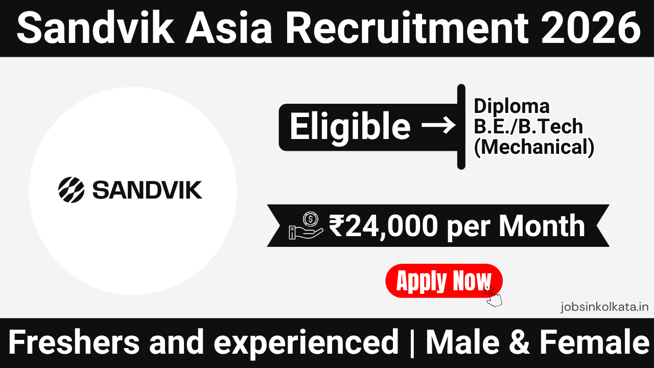 Sandvik Asia Recruitment 2026 – NAPS Jobs in Pune | Salary ₹24,000 + Free Bus & Canteen