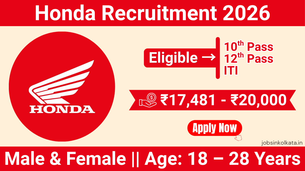 Honda Recruitment 2026 – Learn & Earn Jobs in Ahmedabad | 10th, 12th, ITI Salary up to ₹20,000