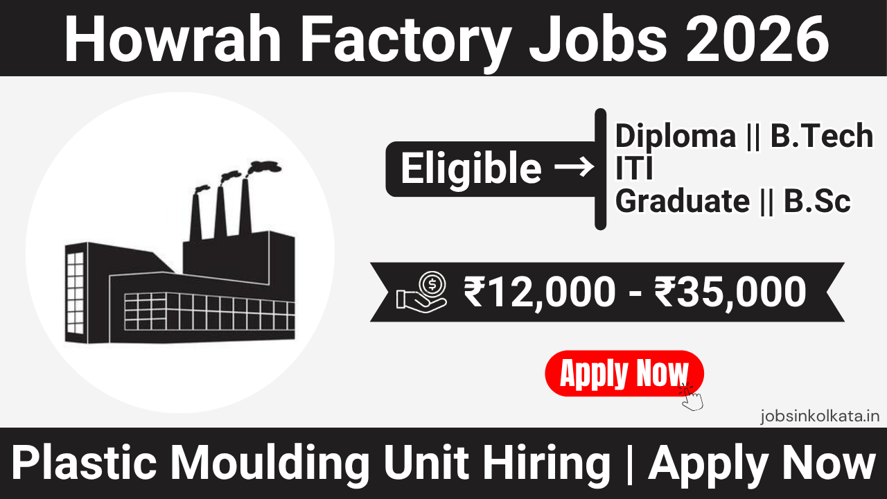 Howrah Factory Jobs 2026 – Plastic Moulding Unit Hiring | Salary up to ₹35,000