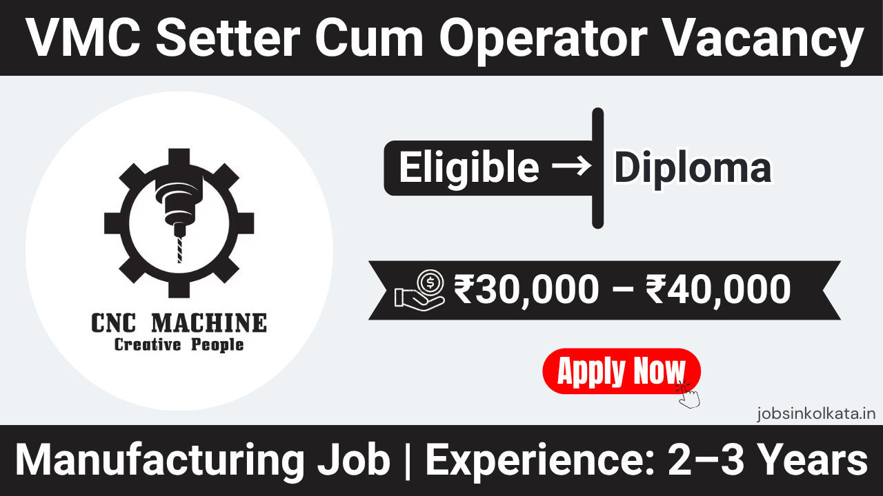 CNC VMC Operator Jobs in Bangalore 2026 – Salary ₹40,000 | Immediate Hiring