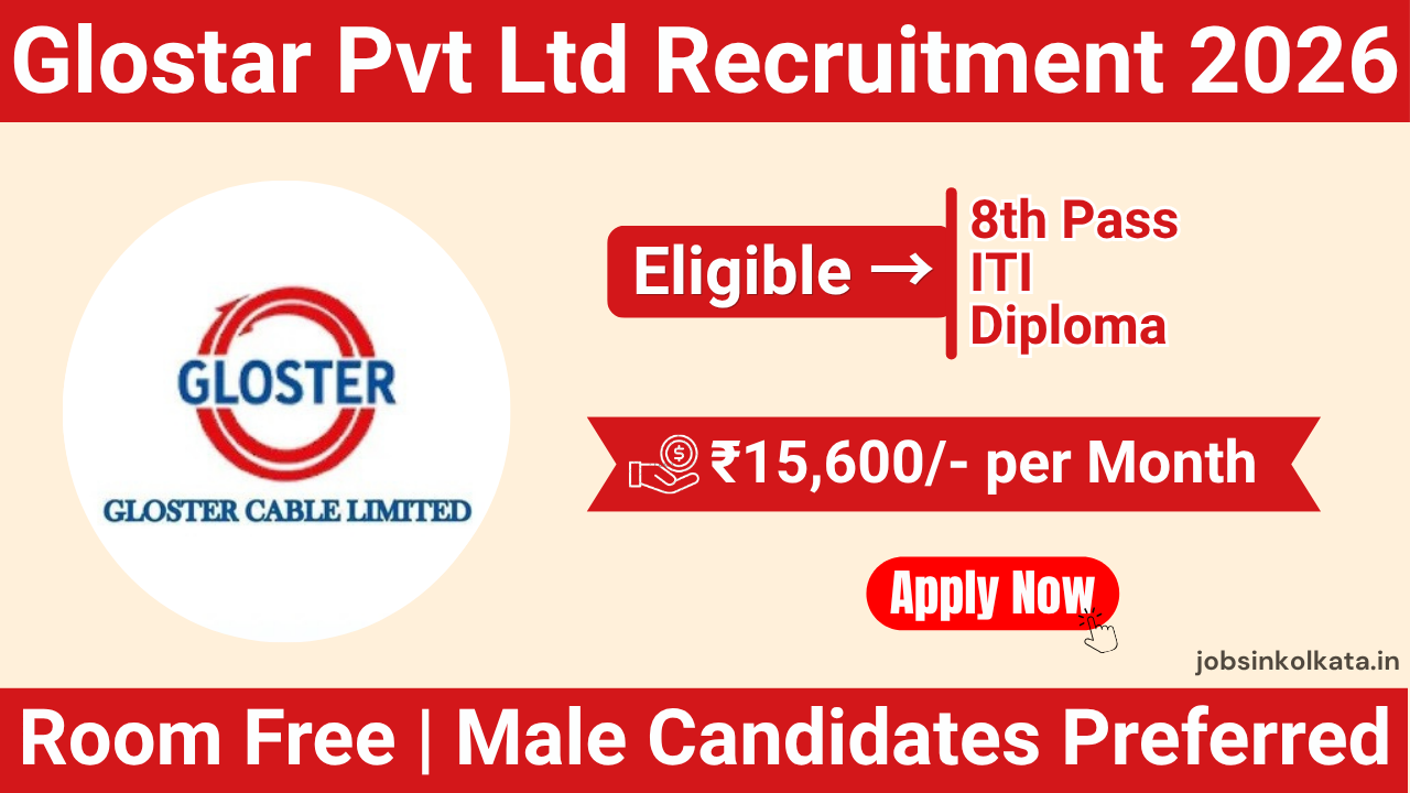 Glostar Pvt Ltd Recruitment 2026 – Helper & Assistant Operator Jobs in Howrah