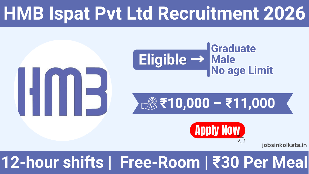 HMB Ispat Pvt Ltd Recruitment 2026 | Data Entry Operator Job in Burdwan