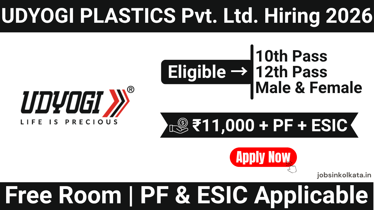 UDYOGI PLASTICS Pvt. Ltd. Recruitment 2026 | Picking, Packing, Leveling & Scanning Jobs in Howrah