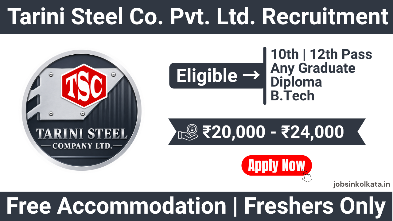 Tarini Steel Co. Pvt. Ltd. Apprentice Recruitment 2026 | SSC, HSC, Graduate, Diploma & BE Jobs in Pune