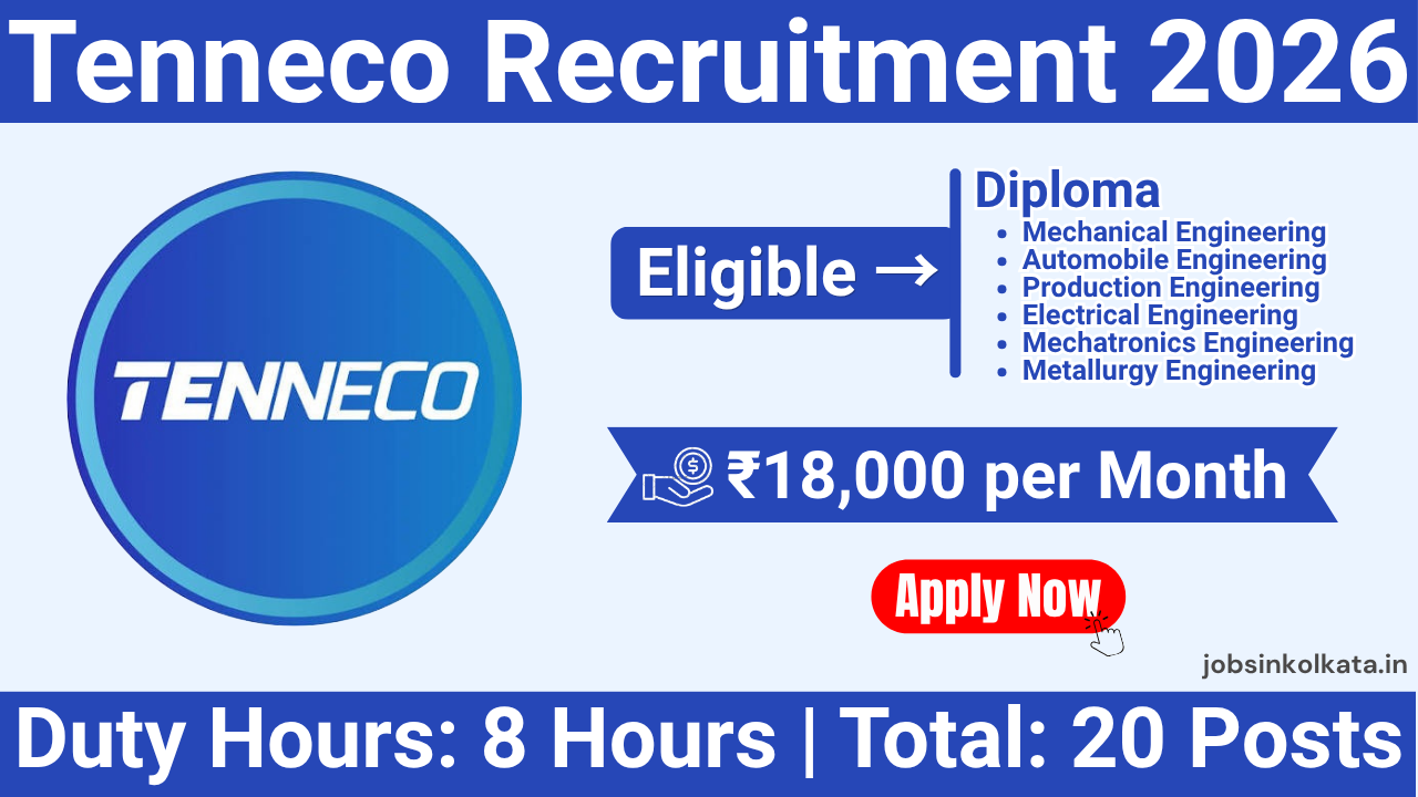 Tenneco Recruitment 2026 | Mechanical, Automobile & Electrical Diploma Vacancy
