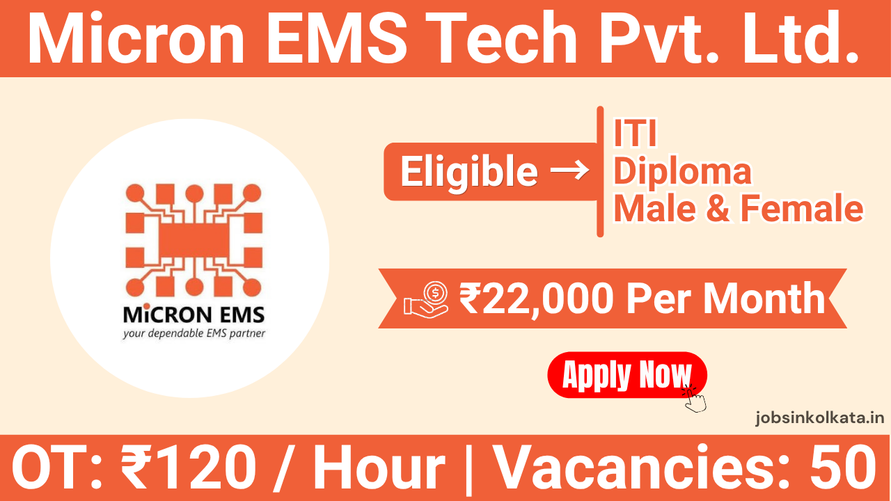 Micron EMS Tech Pvt. Ltd. Recruitment 2026 | ITI & Diploma Jobs | Electronics Manufacturing Jobs in Bangalore